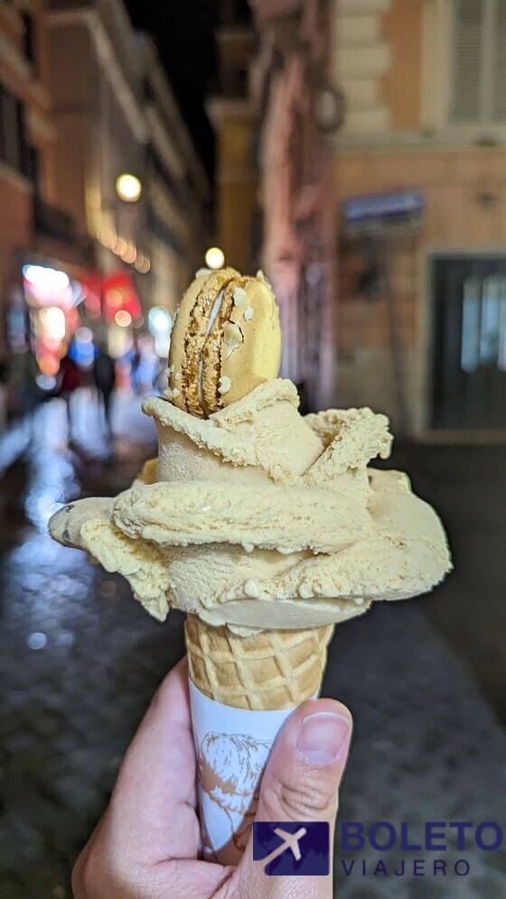 helado con macaron