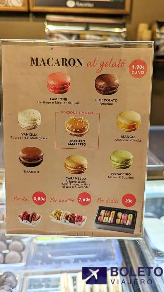 precios del helado con macaron