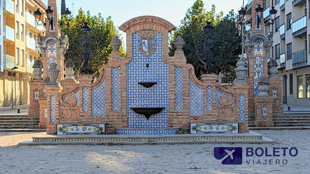 Fuente ornamental del Parque Navarro Daràs de Carcaxent